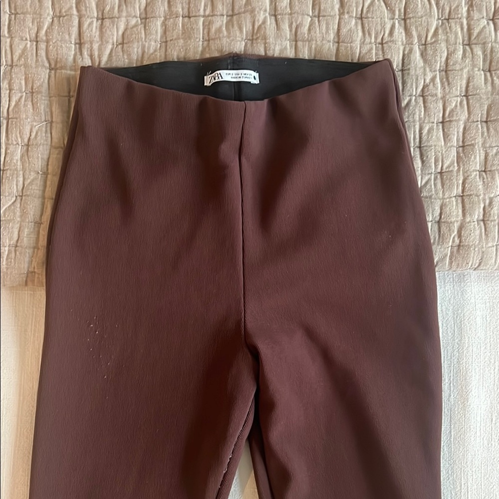 Elegant Brown Boot Cut Pants